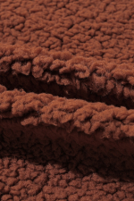 Red Clay Faux Shearling Teddy Bear Jacket - Image 8